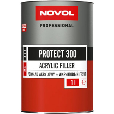 Novol Грунт PROTECT 300 MS 2К акриловый банка 1л. с отвердителем 0.2л. белый 37031