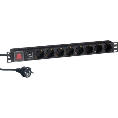 ExeGate Блок роз ServerPro PDU-19H807 Al-8S-EU2CU-SW-SPD1, 19,1U,алюм, 8Sch, евро,2м, SPD1 280846