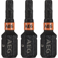 AEG Биты Ударные 3шт.Ударные HEX 3х25mm AAK253H3 4932479177