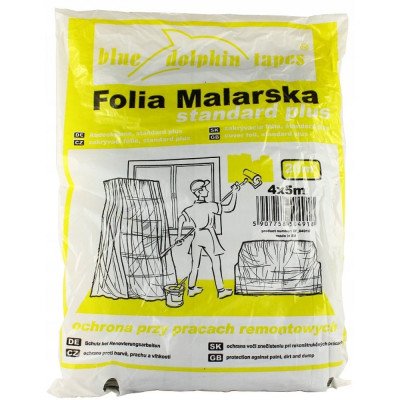 Blue Dolphin Укрывочная пленка для малярных и строительных работ 12мкм, 4 х 5 м CF04918