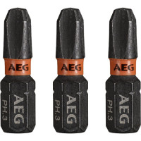 AEG Биты Ударные 3шт.Ударные PH3х25mm AAK253PH3 4932479169