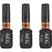 AEG Биты Ударные 3шт.Ударные TX25х25mm AAK253TX25 4932479175