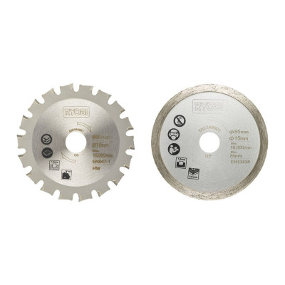 Ryobi Набор из пильного и алмазного дисков RAKMMS02K 5132004662