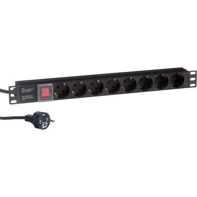 Блок розеток ExeGate ServerPro PDU-19H805 Al-8S-EU3CU-SW 280844