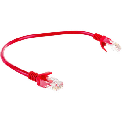 ExeGate Патч-корд UTP-RJ45-RJ45-5e-0,3M-RD, UTP, cat.5e, 0.3м, красный 258666