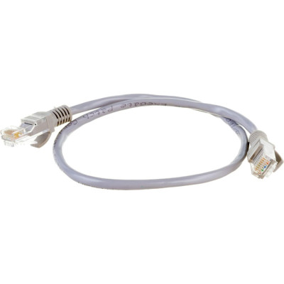 ExeGate Патч-корд UTP-RJ45-RJ45-5e-0,5M-GY, UTP, cat.5e, 0.5м, серый 169509