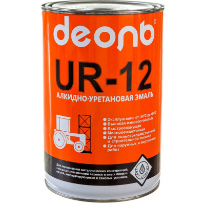 Деоль UR-12 Автоспецэмаль быстросохнущая белая ночь глянцевая UR12G1