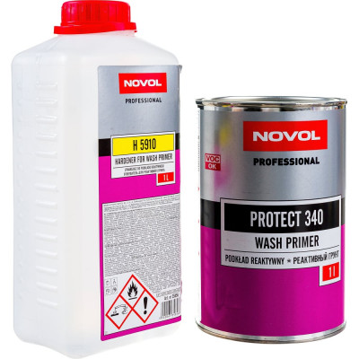 Novol Грунт кислотный с отверд. WASH PRAIMER PROTECT 340 1л+1л 37211