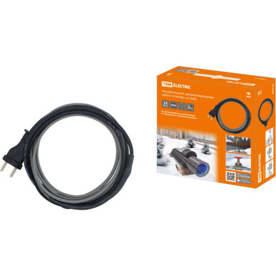 TDM Нагревательный саморегулирующийся кабель Стоплёд НСК25-Н, на трубу 25м/400Вт SQ2510-0008