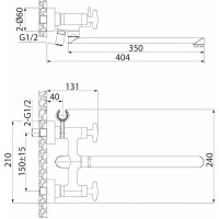 IDDIS Смеситель для ванны с длинным изливом Acros ACRSBL2i10WA