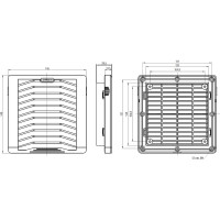 Решётка KIPVENT-200.01.300 вентиляционная выпускная с фильтром KIPPRIBOR арт.00000078914