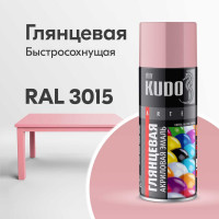 Эмаль универсальная акриловая KUDO RAL 3015 розовая высокоглянцевая KU-A3015