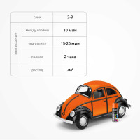 Эмаль универсальная акриловая KUDO RAL 2004 оранжевая высокоглянцевая 0.52л KU-A2004