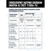 Гипохлорит натрия GOODHIM МАРКА А 12 кг 61606