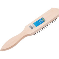 Металлическая щетка DolleX 6-ти-рядная, с деревянной ручкой BRW-06