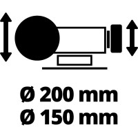 Точильный станок Einhell TC-WD 200/150, 250Вт, 2950/134об/мин 4417242