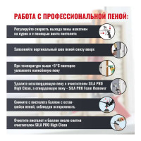 Огнестойкая профессиональная монтажная пена Sila Pro B1 Firestop, 45л, 750 мл SPFR45