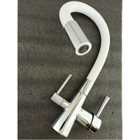 Однорычажный смеситель для кухни OUTE латунь, выводом под фильтр, белый T60003B