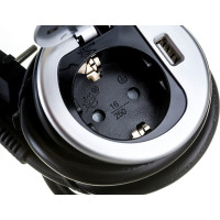 Выдвижной встраиваемый розеточный блок GTV на 1 EURO розетки и 1 USB AE-BPW1S1UCH-53