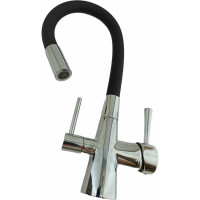 Однорычажный смеситель для кухни OUTE латунь, выводом под фильтр, черный T60003B-2