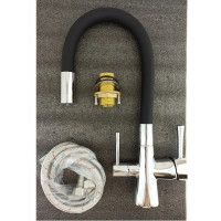 Однорычажный смеситель для кухни OUTE латунь, выводом под фильтр, черный T60003B-2