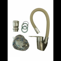 Смеситель для кухни OUTE однорычажный из нержавеющей стали SUS 304, кофейный/хром T40583B-6 T40593B-6