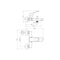 Смеситель для ванны Cersanit FLAVIS 63035