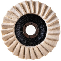 Круг лепестковый торцевой полировальный из натурального войлока (125х22 мм) РОСОМАХА 460125