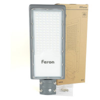 Уличный консольный светодиодный светильник FERON SP3034, 80W, 6400К, 10000Lm, IP65, черный, 41580