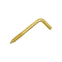 Дюбель ЕВРОПАРТНЕР MULTI 8 + крюк-шуруп, L-образный, d4,9 х L50, латунный, 8 шт. RB2 0167