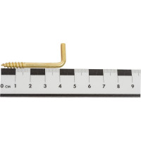 Дюбель ЕВРОПАРТНЕР MULTI 8 + крюк-шуруп, L-образный, d4,9 х L50, латунный, 8 шт. RB2 0167