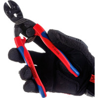 Болторез Knipex, CoBolt, компактный, с пружиной, голова 20 градусов, 200 мм, черный, 2К ручки, KN-7122200SB