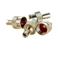 Набор металлических колпачков для ниппеля колеса со шлицом для золотника, 4 шт. MasterProf АС.010013