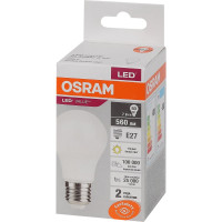 Светодиодная лампа OSRAM LED Value, A. E27, 560Лм, 7Вт, замена 60Вт, 3000К, теплый белый свет 4058075577893