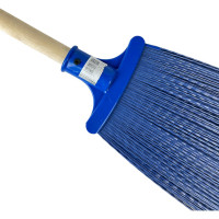 Плоская веерная пластиковая метла с черенком Спец КПБ-230835
