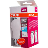 Светодиодная лампа OSRAM LED STAR, A, стандарт, 8.5Вт, E27, 806Лм, 4000К, нейтральный бел свет 4058075086647