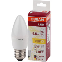 Светодиодная лампа Osram LED SSTAR B Свеча 6.5Вт E27 600Лм 2700К Теплый белый свет 4058075134232