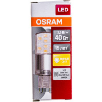Светодиодная лампа OSRAM LED STAR, капсульная, 3.5Вт, G9, 400 Лм, 2700 К, теплый белый свет 4058075315822
