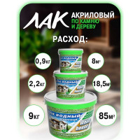 Водный лак по камню и дереву White House (белый; 0.9 кг) 14462