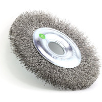 Щетка дисковая EuroBrush 13-095 Д125*20*22,2 на УШМ, ворс гофр нерж сталь 0,30 EB-MCST4