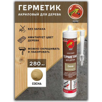 Акриловый герметик для дерева Poli-R (сосна; 280 мл) 12839