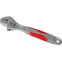 Разводной ключ INTERTOOL 200 мм, изолированная рукоятка, никелевое покрытие XT-0020