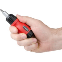 Реверсивная отвертка с комплектом насадок INTERTOOL 6ед VT-1009