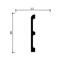Плинтус напольный ударопрочный влагостойкий (бежевый; 80Х13Х2400 мм) Decor-Dizayn 706-74
