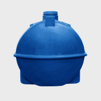 Овально-горизонтальная емкость AQUAPLAST 1500 л, синяя 4630017953189