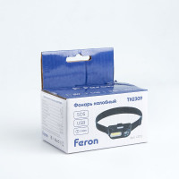 Налобный фонарь FERON с аккумулятором TH2309 USB 1x18650 3W+2W XPE+COB IP44 пластик 41713