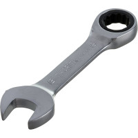 Гаечный ключ Thorvik CSRW15 комбинированный трещоточный короткий, 15 мм 53524