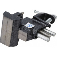 Слесарные тиски CNIC 75 мм неповоротные настольные с наковальней, крепление струбциной LT86203 69803