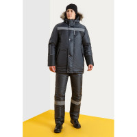 Утепленный костюм СОЮЗСПЕЦОДЕЖДА Ямал, темно-серый/черный, р. 56-58, рост 182-188 2000000009285