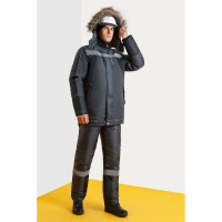 Утепленный костюм СОЮЗСПЕЦОДЕЖДА Ямал, темно-серый/черный, р. 56-58, рост 182-188 2000000009285